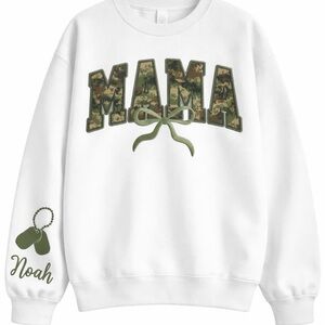 Custom Military Mama Long Sleeve Shirt | Personalized Army Mom Tee
